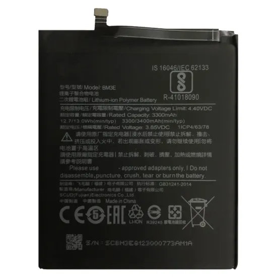 High Quality 3400mAh BM3E Replacement Battery for Xiaomi Mi8