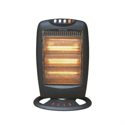 2024 220V 1200W Electric Heater with Safety Switch and Halogen Lighting