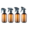 empty Amber brown color customized plastic pet hair trigger spray bottle 300ml 500ml for hair fine mist