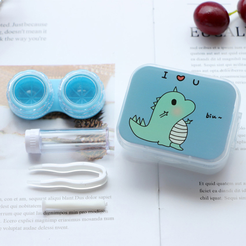 NEW Mini Cartoon Contact Lens Case Cute Eyes Contact Lens Container Box Contact Lenses Holder Storage Box Case Travel Kit
