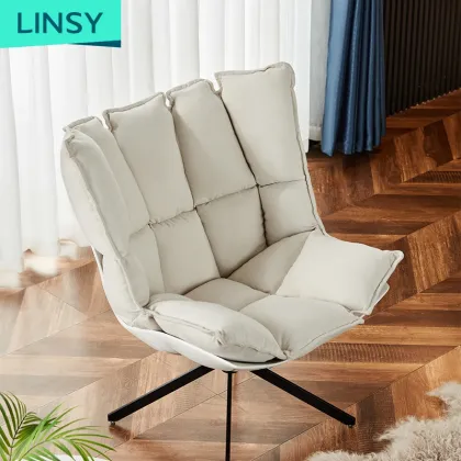 Linsy French Upholstered White Accent Armchair