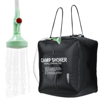 Portable 40L Solar-Powered Outdoor Camping Shower Bag with Heater and Shower Head