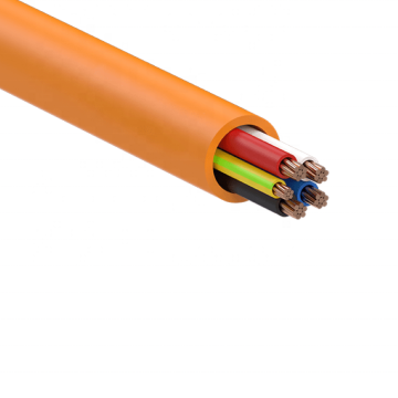 Orangefarbenes, kreisförmiges PVC-LV-Stromkabel