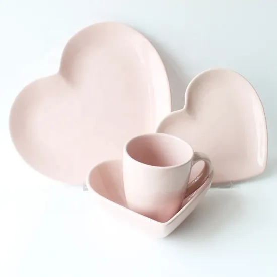 New design heart-shaped customizable dinner