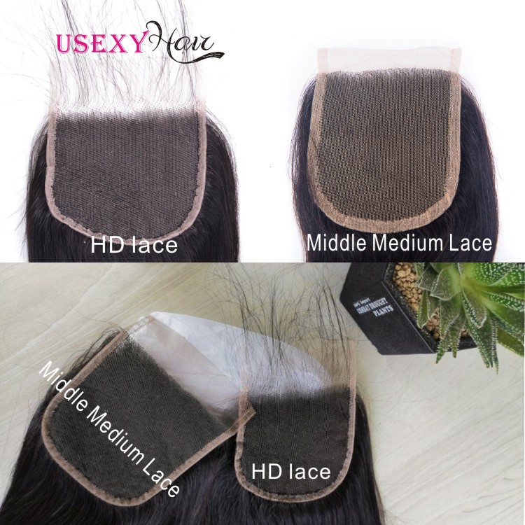 HD Lace High Definition Swiss Lace Closure Pre Plucked Straight Lace Closure With Baby Hair