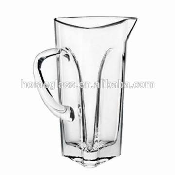 New high quality eco-feiendly lead-free crystal red wine aerator base and transparent glass wine decanter with handle