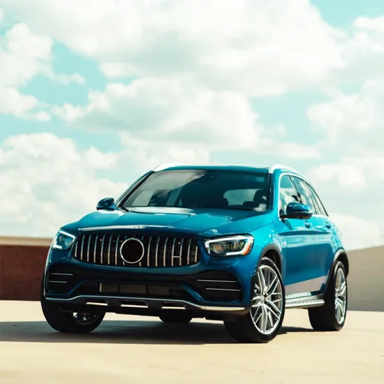 High Quality Front Bumper Grille GT Style for Mercedes-Benz GLC Class X253 AMG 2020-2022