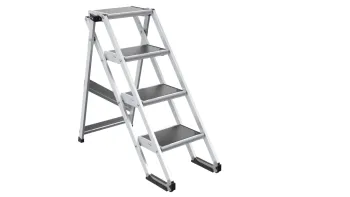 Broad Step  Folding Aluminum Ladder