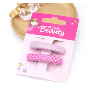 Kid Girls Pink Plastic Hair Barrette