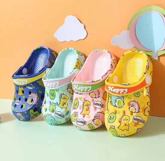 Factory Direct Summer Cute Dinosaur Hole Shoes: Unisex Garden, Beach Flat Sandals & Slippers