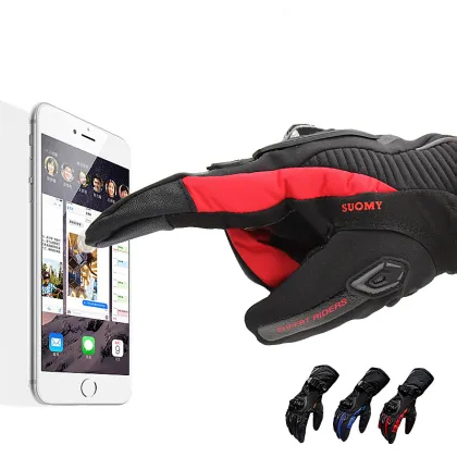 Suomy Riding Winter Warm Waterproof Windproof Touch Screen Motorcycle Gloves