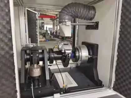 Brake pad friction material testing machine