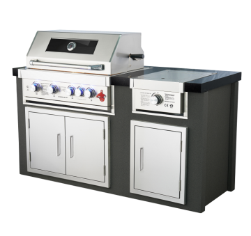 Marble Kitchen Countertop with Modular Oven Stove Cabinet for Outdoor BBQ