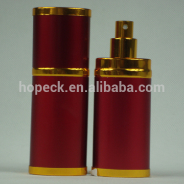 aluminum outer shell with glass vial perfume bottle atomizer
