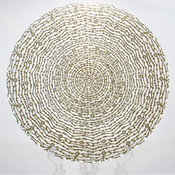 Wholesale Gold Glass Charger Dishes Plates For Wedding