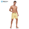 Seaskin Männer 100% Baumwolle Kurzer Plus -Größe Sommer Casual Beach Shorts