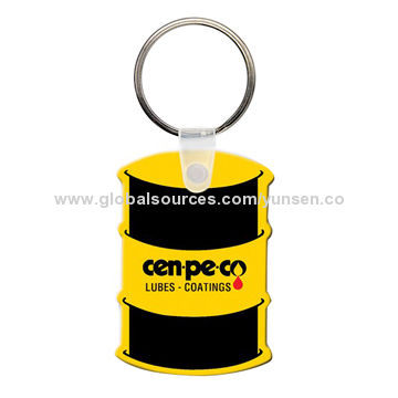 55 Gallon Drum-Shaped Soft Keychain - Spot Color