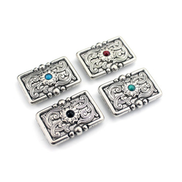 Vintage Square Decorative Turquoise Metal Conchos in New Design Zinc Alloy for Leather