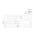 FLUSH SLIDING PATIO ALUMINIUM DOOR LOCK