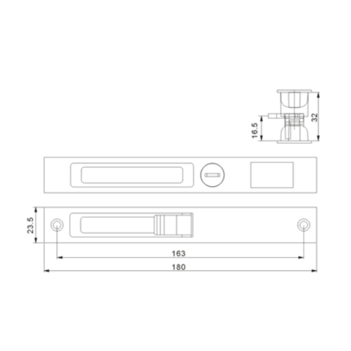 SERRURE DE PORTE PATIO COULISSANTE EN ALUMINIUM