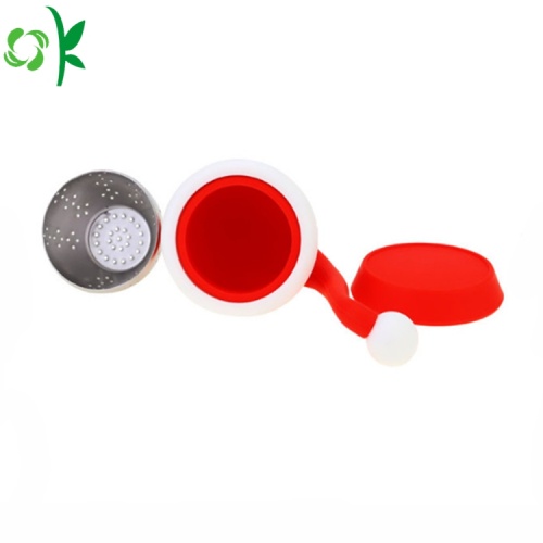 Food Grade Christmas Silicone Tea Infuser voor op reis