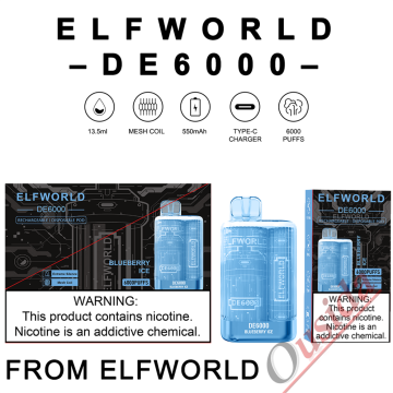 Elf World DE6000 Puffs Disposable Vape Pen