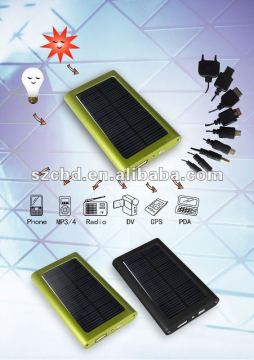 portable solar power bank charger for iPhone ,iPad,iPod,blackberry .