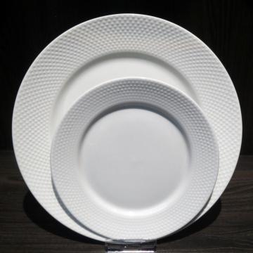 Embossed Porcelainware Dinnerware Dish Set