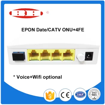 Hot selling FTTH EPON CATV 4 FE ports wifi onu