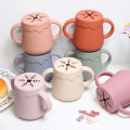 Taza de refrigerio de silicona con forma de copo de nieve, esencial para alimentación de niños pequeños