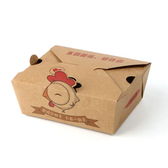 Customized disposable kraft food packaging paper box