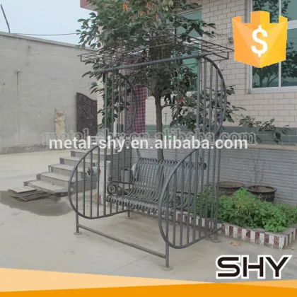 outdoor garden iron swing antique wrought iron furniture