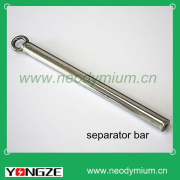 Length 200mm neodymium magnet separator rod with M8 tapped hole