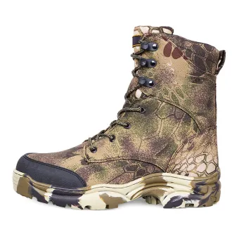 Wholesale Camouflaged Waterproof Hiking Shoes - HSP12 High-top Outdoor Hunting Boots