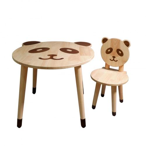 Diseño creativo Panda Mesa de madera Set para niños