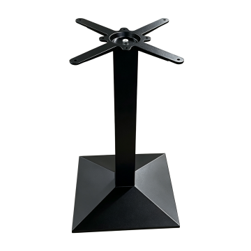 Black Sand Coated Square Cast Iron Table Base 430x430 H730 Commercial Outdoor Furniture Table Leg for Cafe Restaurant Bistro