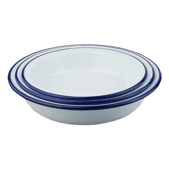 Metal Enamel Coated Food Dishes and Trays