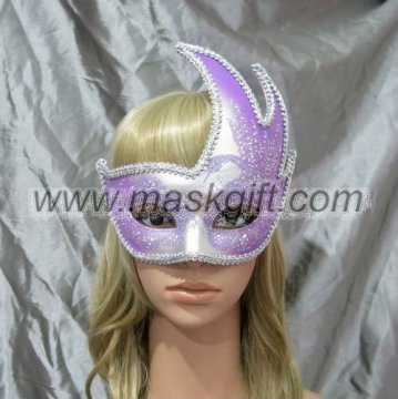 Purple & Silver Swan Venetian Carnival masquerade party eye Masks