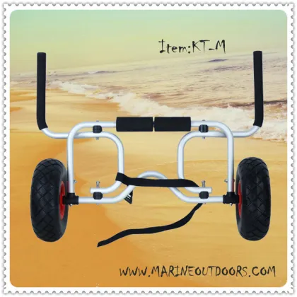 Sliver Anodized Aluminum Canoe Portage Cart, Kayak Cart