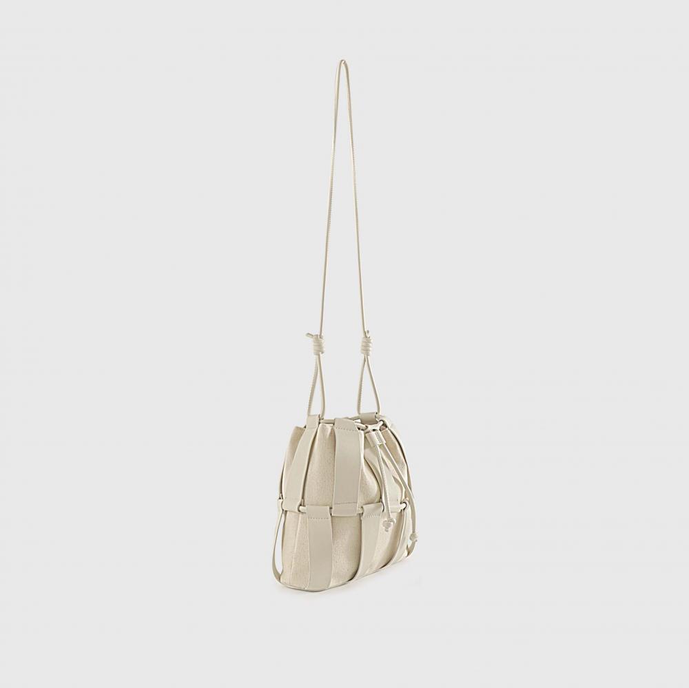 White PU Cord Bags for lady