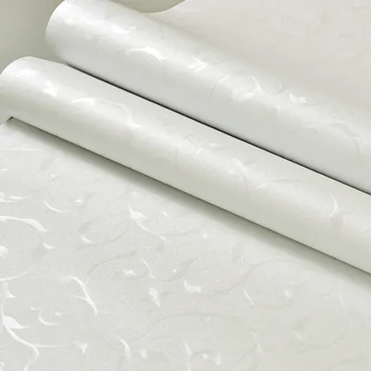 3D Embossed Floral Waterproof PVC Self-Adhesive Wallpaper for Bedroom