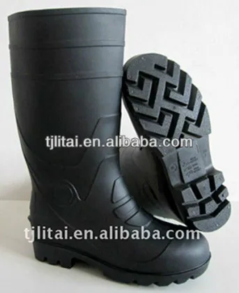 2015 new best sell industry safety pvc boots /steel toe insert safety boots black knight safety boots