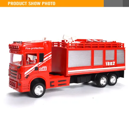 plastic fire fighter toy friction truck toy