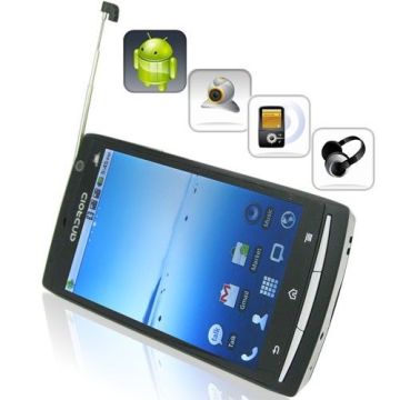 Android 2.2 Os 4.0 Inch Touchscreen Tv Quad Band Android Phone With Dual Camera + Agps