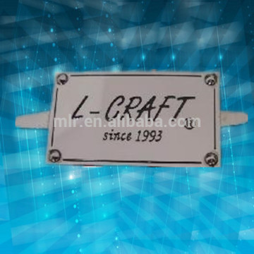 2014 Meilianrui ~ Customized Design Custom Metal Label With Logo Engraved For Bag