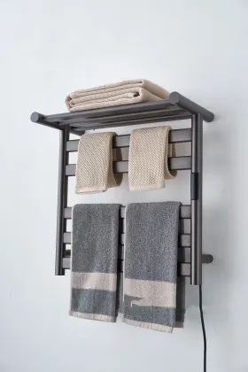 Smart Towel Rack with Temperature Display
