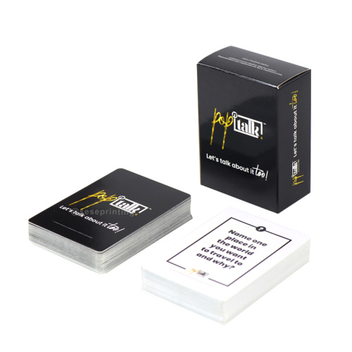 Custom Game Card and Personalized Pop Talk Deck Cards for Printing