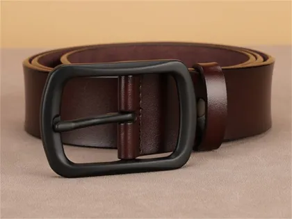 Elegant Business Cowhide Pin Buckle Men's Belt