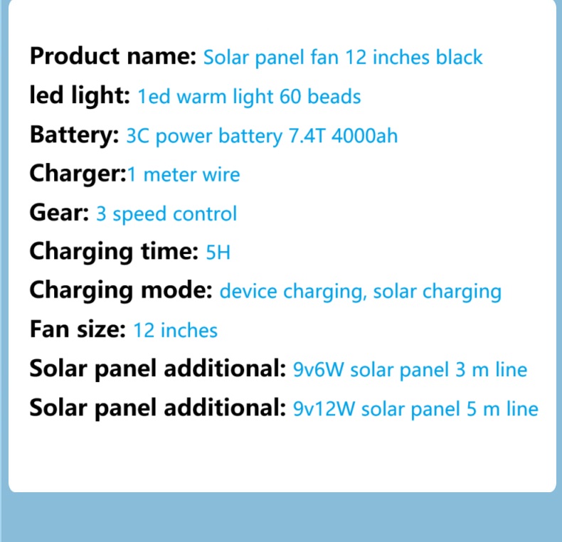 solar powered fans for home