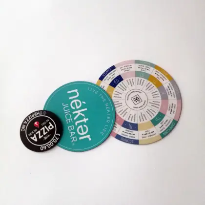 Full color print circle shaped car magnet decal